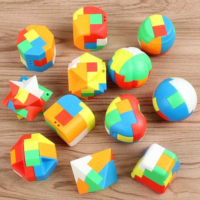 3D Puzzle Luban Lock Keychain Brain Teaser Game Cube Intellectual Children Educational Toys for Kids Adult  Educational Toys