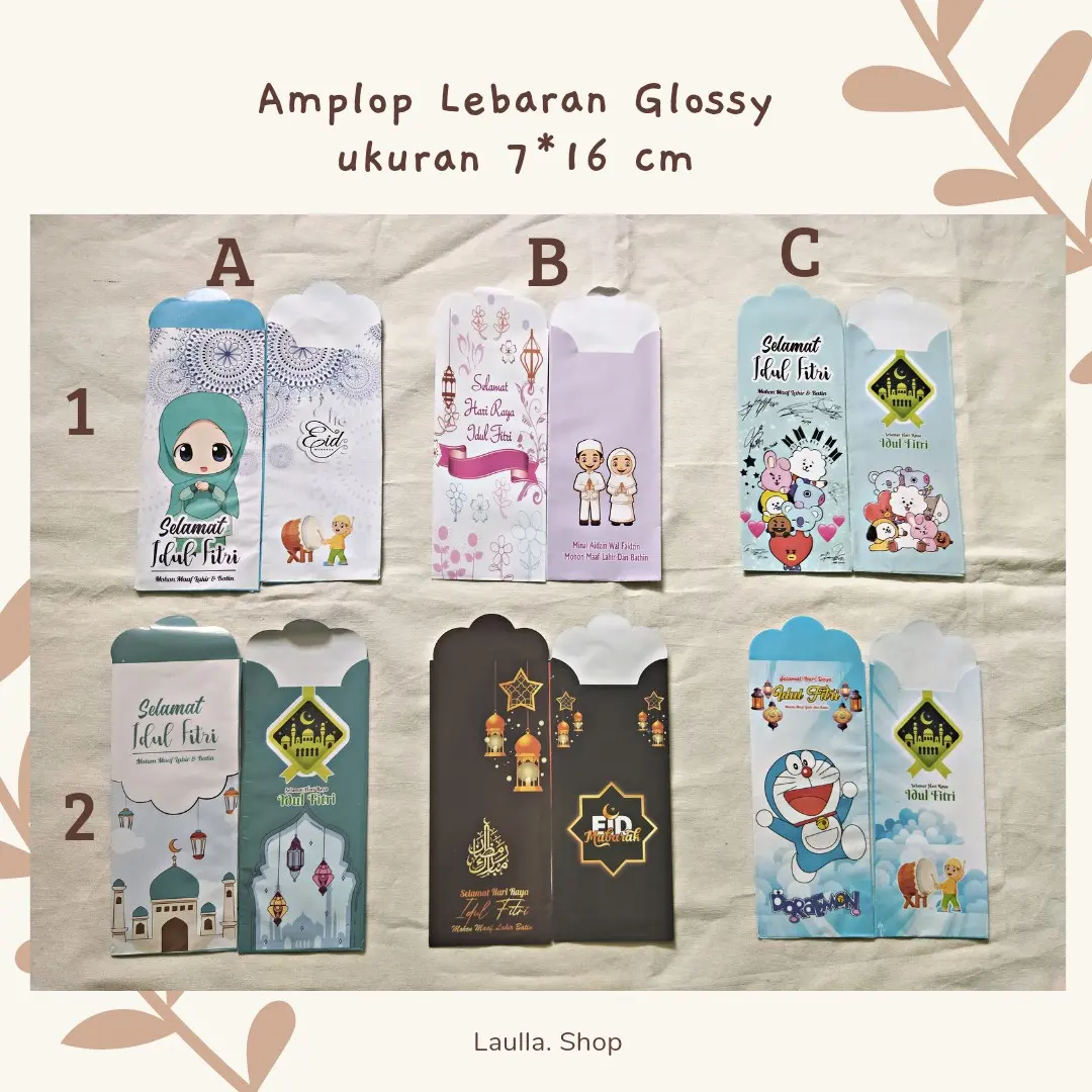 Amplop lebaran glossy ukuran besar murah meriah