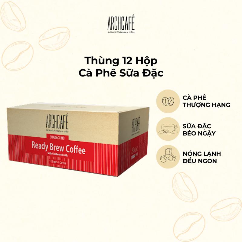 Thùng 12 hộp Cà phê Sữa đặc Archcafe - Condensed milk coffee- Cà phê hoà tan (12 gói x 18g)