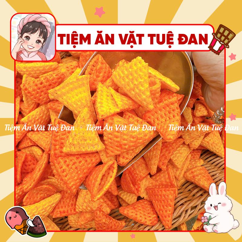 Snack Bim Bắp Nón Tam Giác Phô Mai Giòn Tan Tẩm Vị, Bim Nón, đồ ăn vặt tuổi thơ