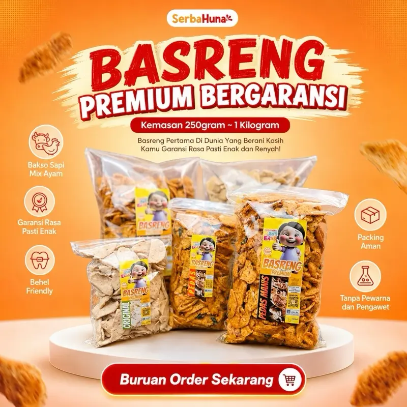 Basreng 1 kg pedas daun jeruk / Original kualitas premium garansi pasti enak - Crisps & puffed snacks Goreng cemilan