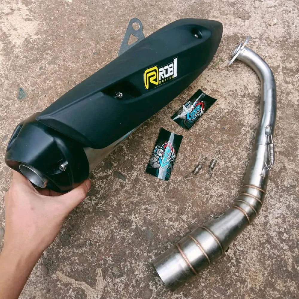 Kenalpot Standar Racing Rob1 Pnp Buat Semua Motor Matic Nmax PCX Vario Aerox dll