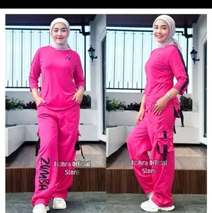 setelan senam N petir mix bawahan zumba cargo terbaru atasan + Celana cargo zumba