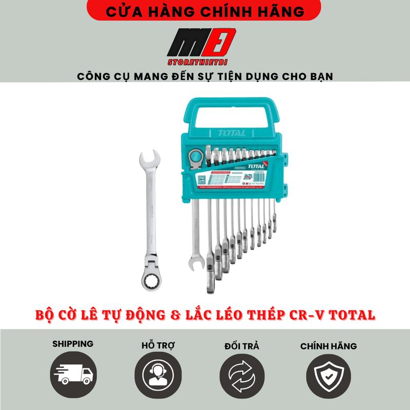  Bộ Cờ Lê Vòng Miệng Tự Động Total   Thép CR-V Và CRMO   Bộ 6 - 8 - 12 - 24 Cờ Lê 