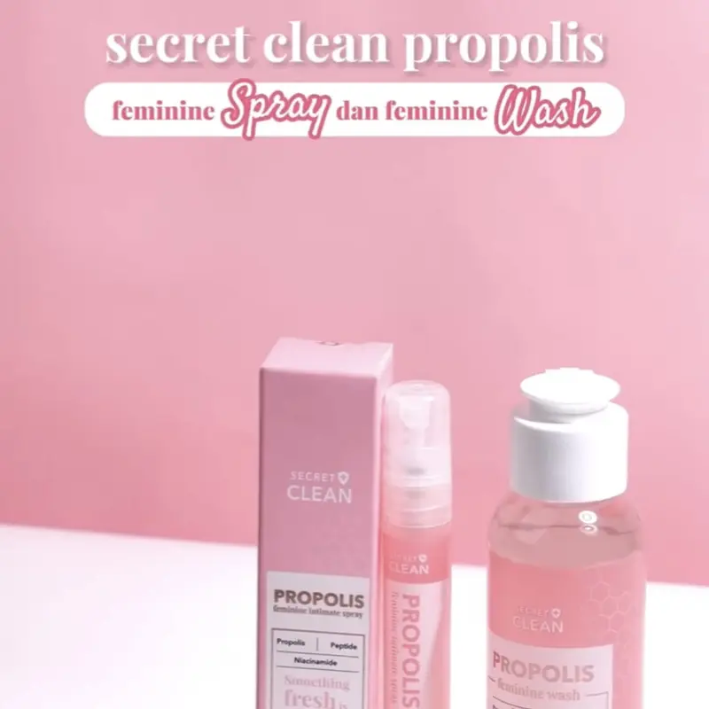 SECRET CLEAN Propolis Feminine Wash | Pembersih Kewanitaan 100ml | Peptide Niacinamide | Clean 7
