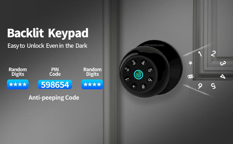 Product Introduction of Khóa cửa vân tay thông minh, với ứng dụng và bàn phím, tay cầm cửa thông minh, khóa cửa vào không cần chìa khóa, khóa sinh trắc học, thích hợp cho phòng, nhà để xe, căn hộ, phụ kiện nội thất, món quà hoàn hảo cho ngày lễ 12