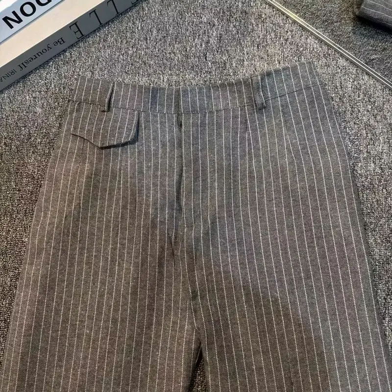 oro pant stripe celana panjang wanita celana kulot Katun Salur 3