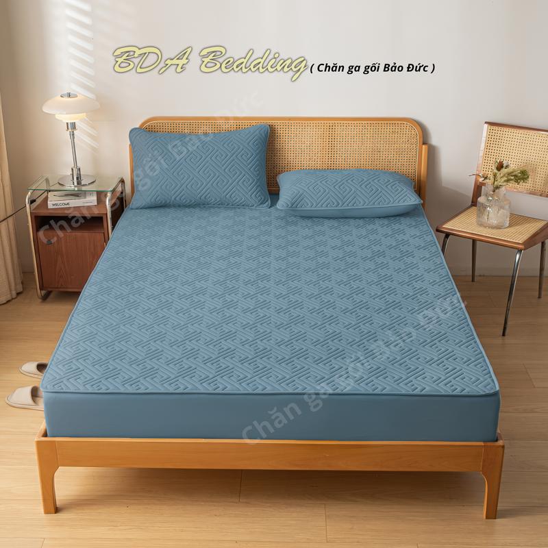 Bộ ga gối lụa trần bông êm ái thoáng mát hàng cao cấp, gồm 1 ga và 2 vỏ gối nằm ga nệm phi lụa lạnh 1m6x2m cao 15cm 1m8x2m cao 15cm 2mx2m2 cao 15cm gra chăn  ga  gối  lụa  thái