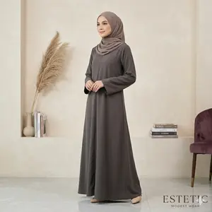 Abaya Yubna Famella -Abaya Wanita Polos Busui Friendly  Bahan Sabrina Premium EXCLUSIF  Cantik untuk Tampilan Elegan dan Modis