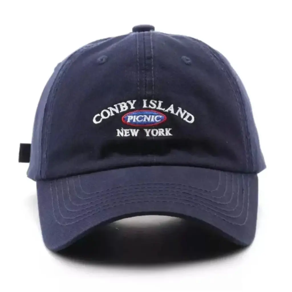 BISA COD Topi Baseball Bordir Conby Island Trendy Korean Personalized Cotton Baseball Cap Men's