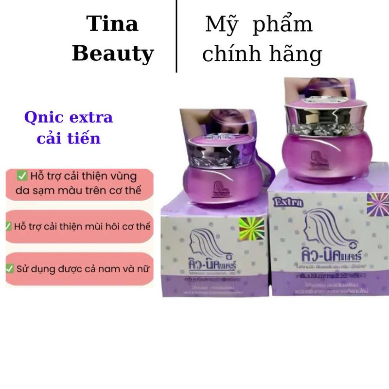Kem Qnic Extra Mẫu Mới Màu Tím Hỗ Trợ Cải Thiện Mùi Cơ Thể Cải Thiện Thâm Sạm q-nic care