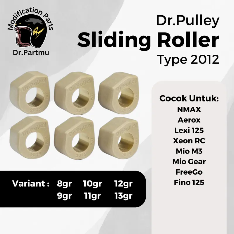 Dr Pulley Sliding Roller NMAX Aerox Lexi 125 Xeon RC Mio M3 Mio Gear FreeGo Fino125 SR2012 0