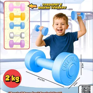 POTENCE BARBEL 2KG / DUMBELL 2KG / DUMBEL PLASTIK 2 KG BARBEL DUMBEL POTENCE PLASTIK