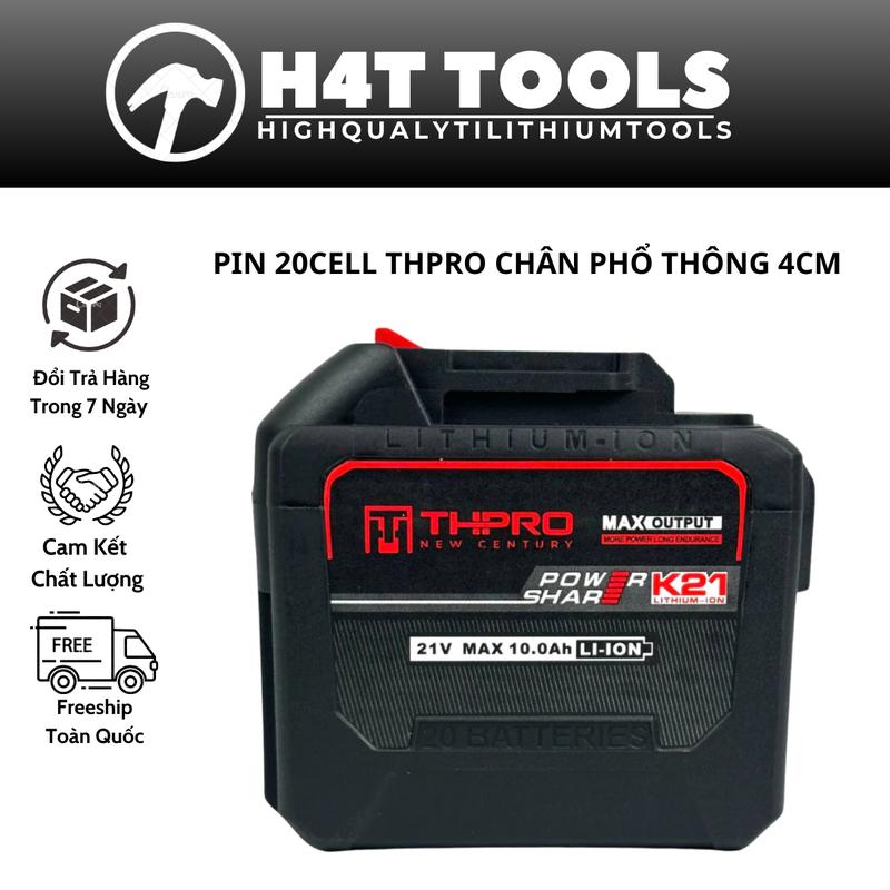  Pin 20 Cell THPRO Dòng Xả Cao Chân Pin Phổ Thông 4cm Có Đèn Led Báo Pin Bảo Hành Chính Hãng 6 Tháng 