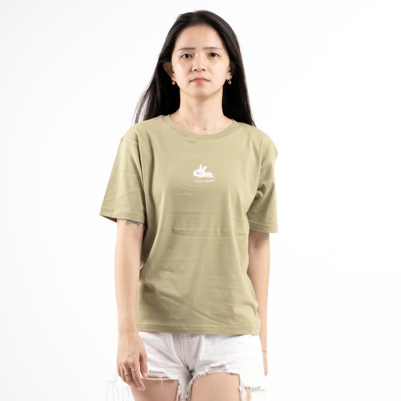 Jo & Co - T-Shirt Wanita - Olive Green #091 2