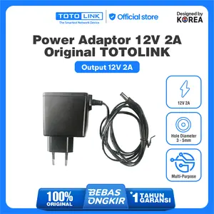 TOTOLINK Power Adapter 12V 2A untuk Router Modem Access Point Original