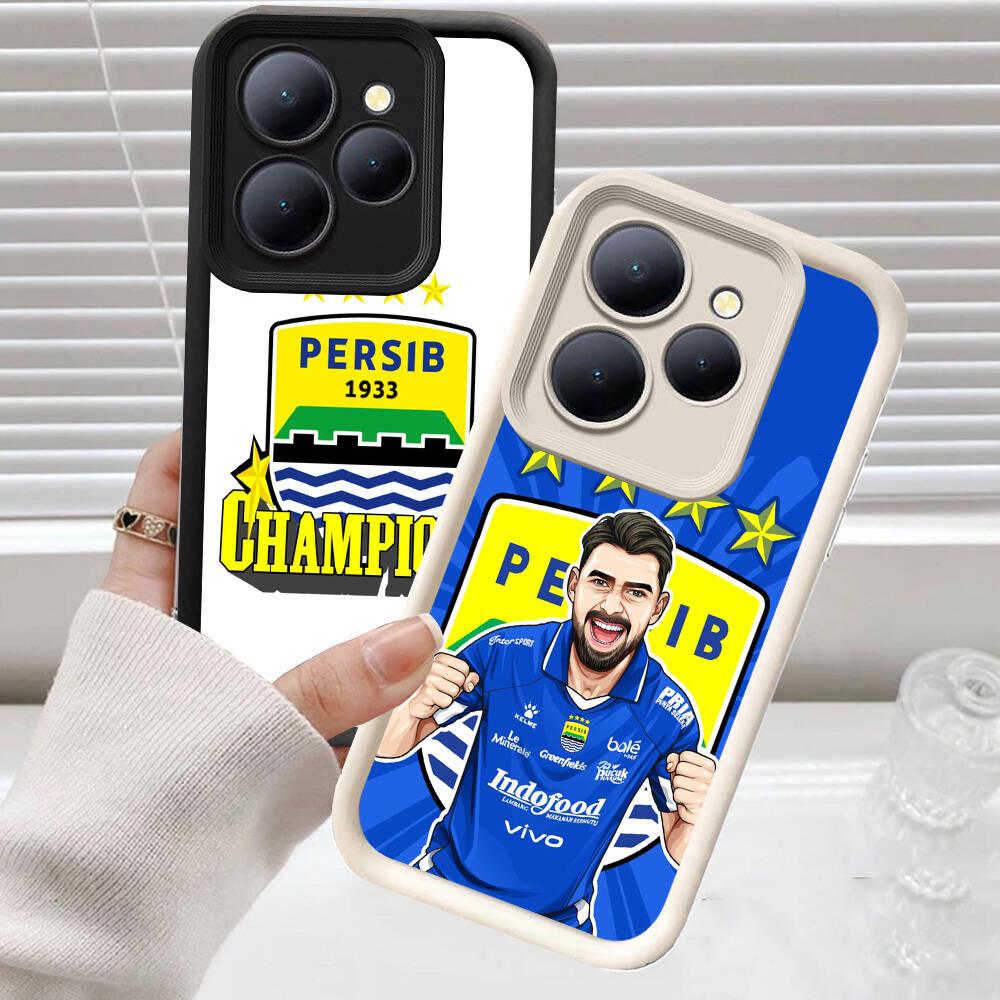 C-37 Persib Casing untuk Realme Note 70T 70 60 50 Narzo 80 Lite Kasus Pelindung Case
