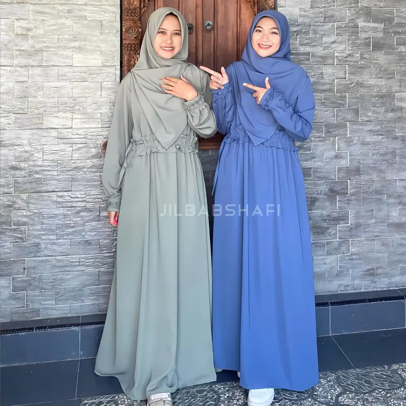 GAMIS ALISYA WOLFIS RAYON CRINKLE JILBABSHAFI 1
