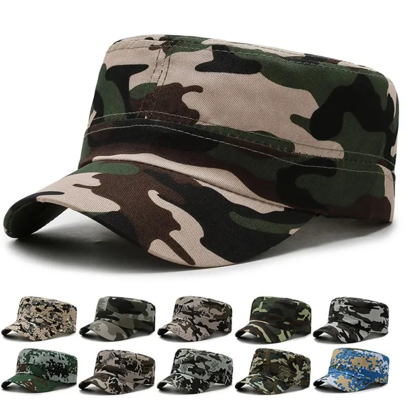 1pc New Fashion Camouflage Baseball Cap Men Women  Flat Caps Outdoor Sports Camping Hiking Sunhat Hunting Sun Caps