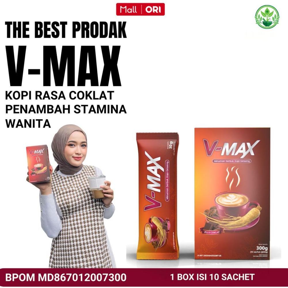 Vmax Minuman Instan Rasa Cokelat 1 Box 10 Sachet Penambah gairah wanita - 3 sachet