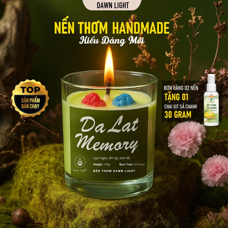 Mua 2 Tặng 1 Xịt thơm Nến thơm phòng cao cấp handmade không khói nhiều mùi hương chọn lựa cho phòng vừa và nhỏ Dawn Light sử dụng làm quà tặng Nam Nữ bạn bè tri ân thầy cô lễ Tết Giáng Sinh Decor Phòng nenthom