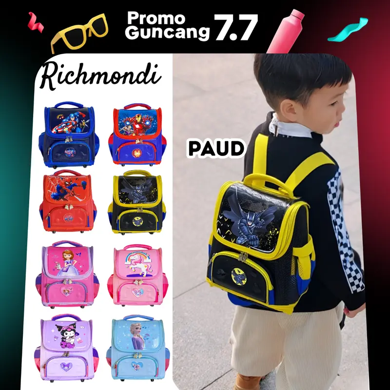 TAS PAUD RANSEL SEKOLAH ANAK  MOTIF KARTUN SKU 910  Backpack 0