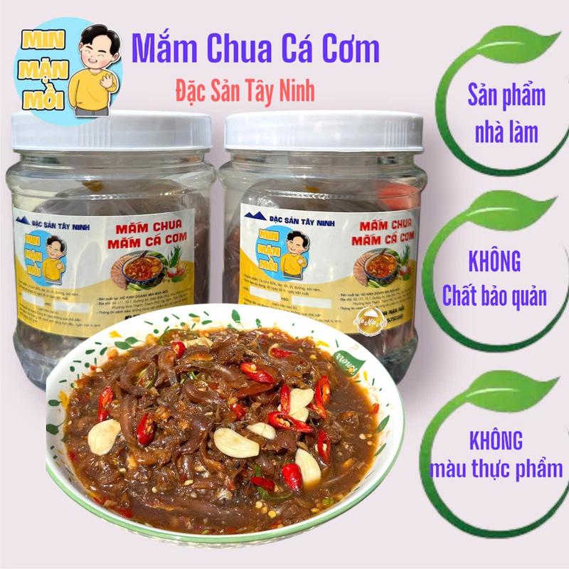1KG Mắm Chua [Tặng bánh tráng cuốn] Min Mặn Mồi [Cá Cơm trộn Tép]