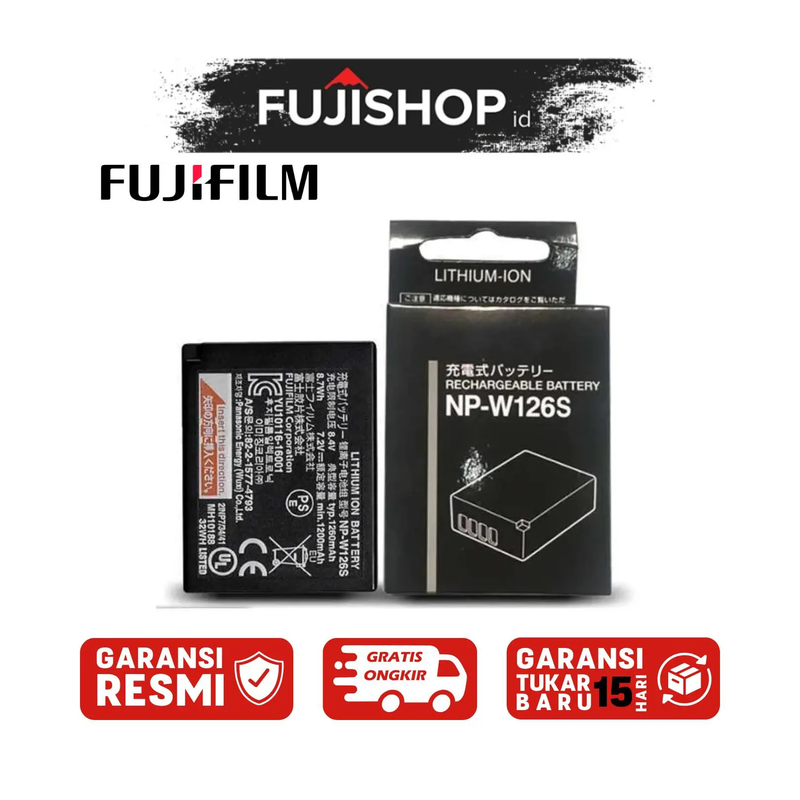 Fujifilm NP W126s / Fujifilm NP-W126S Li-Ion Battery Pack