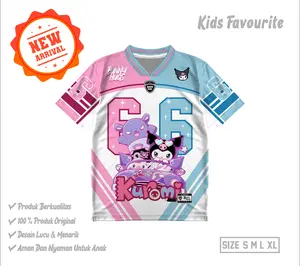 Bunnyhugs | Jersey Anak Kuromi Series Atasan anak cewek lucu Jersey Streetwear Kids Dryfit Milano Fashion Olahraga Outdoor Rugby Sporty Stylish Comfortable untuk Aktivitas Outdoor dan Olahraga dengan Desain Unik dan Nyaman