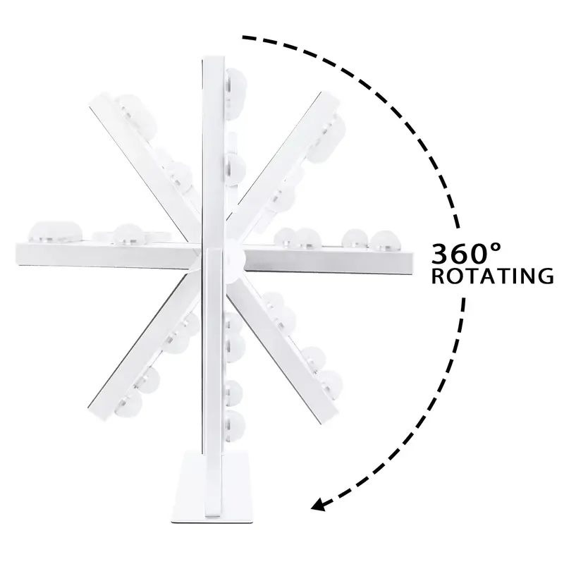FENCHILIN Hollywood Vanity Make Up Mirror with 12 LED Lights 360° Rotation Decor 4