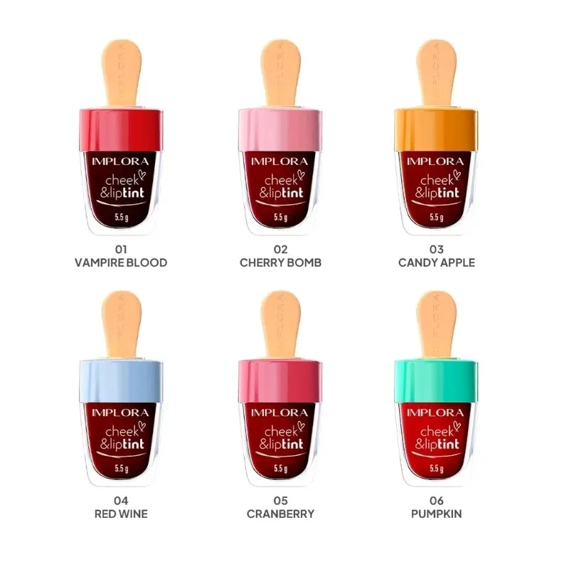 Implora Cheek and Lip tint (Gloss / Lipstick / Liquid / Lipcream / Bibir / Lipstik / Liptint ) Waterproof / Lasting