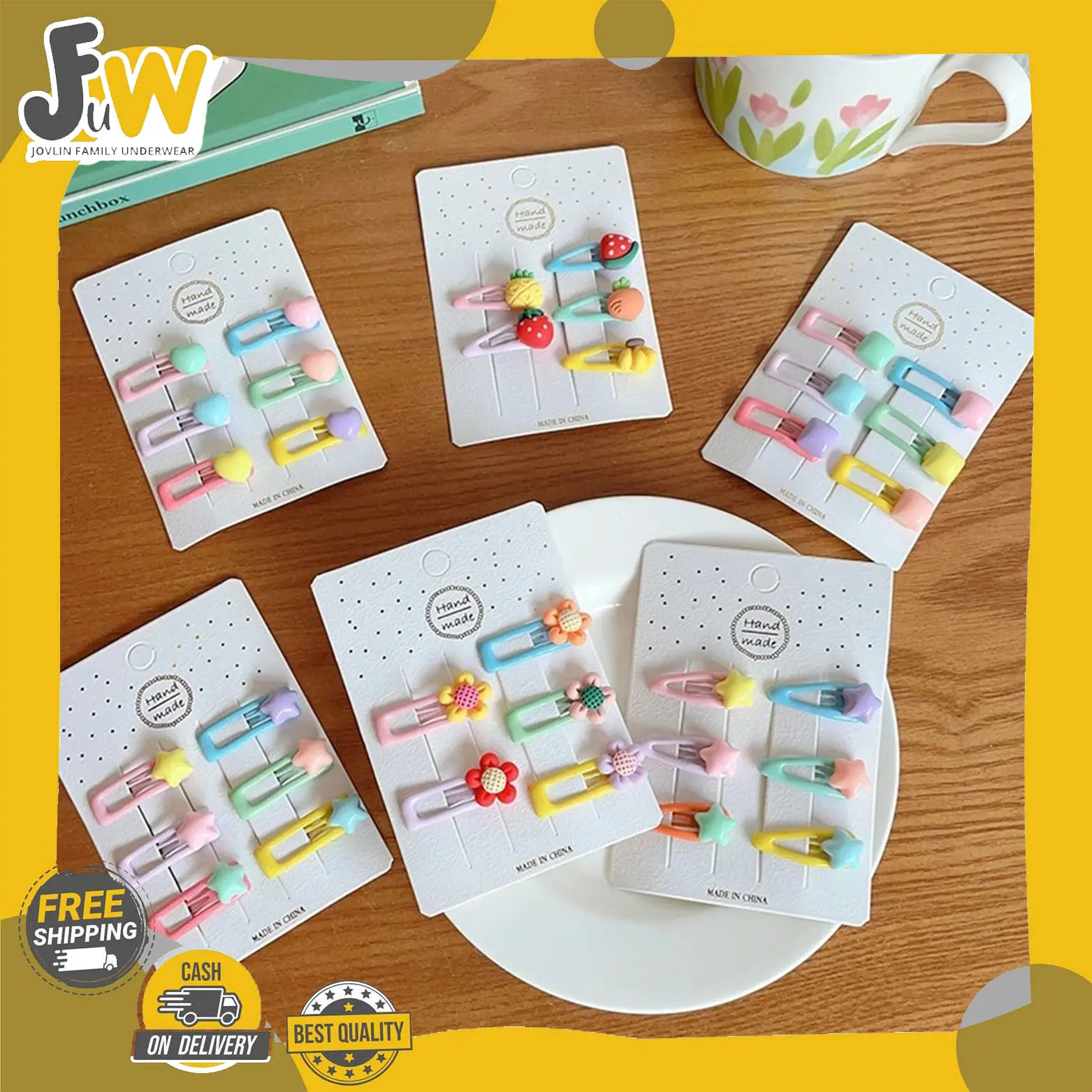 DP385 Set Jepitan Rambut Anak Perempuan Jepit Rambut Bayi Jepit Tiptop Mini