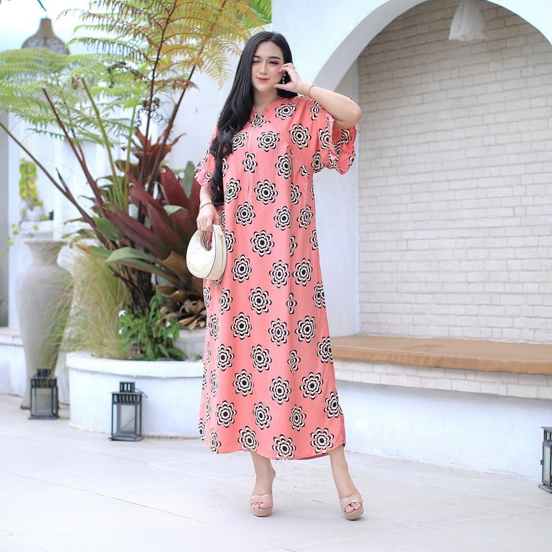 Dress SIFA Kekinian Bumil Ld 120cm Daster Remaja Daster Hits Baju Motif Ruffle Dewasa live Rayon bumil Busui Daster Motif Bunga 6