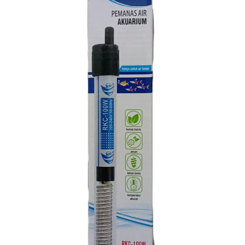 Heater pemanas air aquarium ,pemanas air aquarium 25Wat,50Wat,75Wat,100Wat