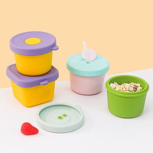 Portable Silicone Baby Food Storage Jars With Lids Freezer Storage Reusable Baby Food Containers Baby Accessories