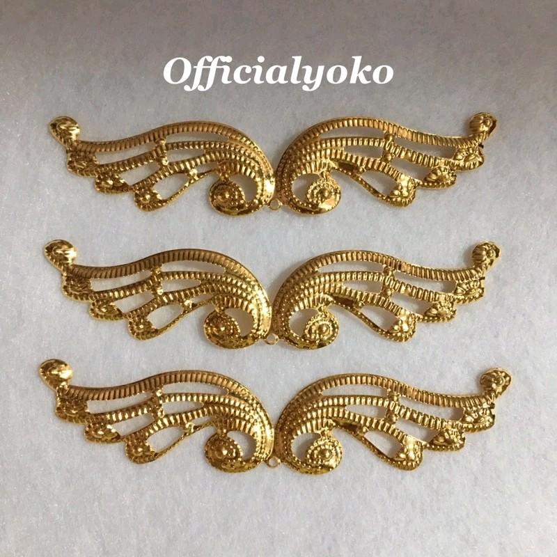 Lempengan Besi Emas / Hiasan / Dekorasi Mahar / Hantaran / Prakarya isi 3pcs #13 0