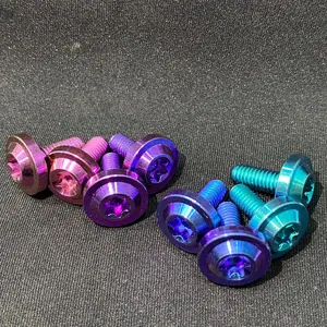 Baut titanium M6 x 15 drat 10 panjang 15mm harga satuan (1biji) original titanium by nj baut tameng vario vino mio beat dll