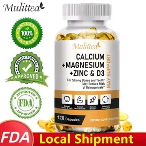 BISA COD - Mulittea 120pcs Calcium Magnesium Zinc Capsules with Vitamin D3