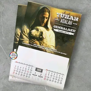 Kalender Tahun 2026 Rohani AO 21 6 lembar × 2 bulanan uk 38 × 54 cm (terima castume cetak merek)