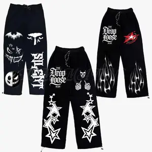 Tomsmatin's Celana Baggy Skena Star Anak Laki-laki Unisex Usia 4-13 Tahun Bahan Fleece 280 GSM Tebal Lembut Tidak Luntur Desain Unik Cocok untuk Acara Santai