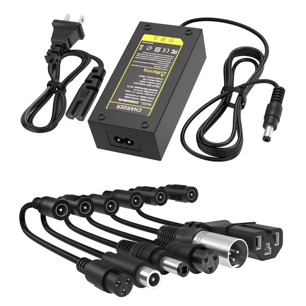 อะแดปเตอร์ไฟฟ้า 29.4V 2A Fast Charger with 7 Plugs Universal for 24V 25.2V 25.6V 25.9V Lithium Batte