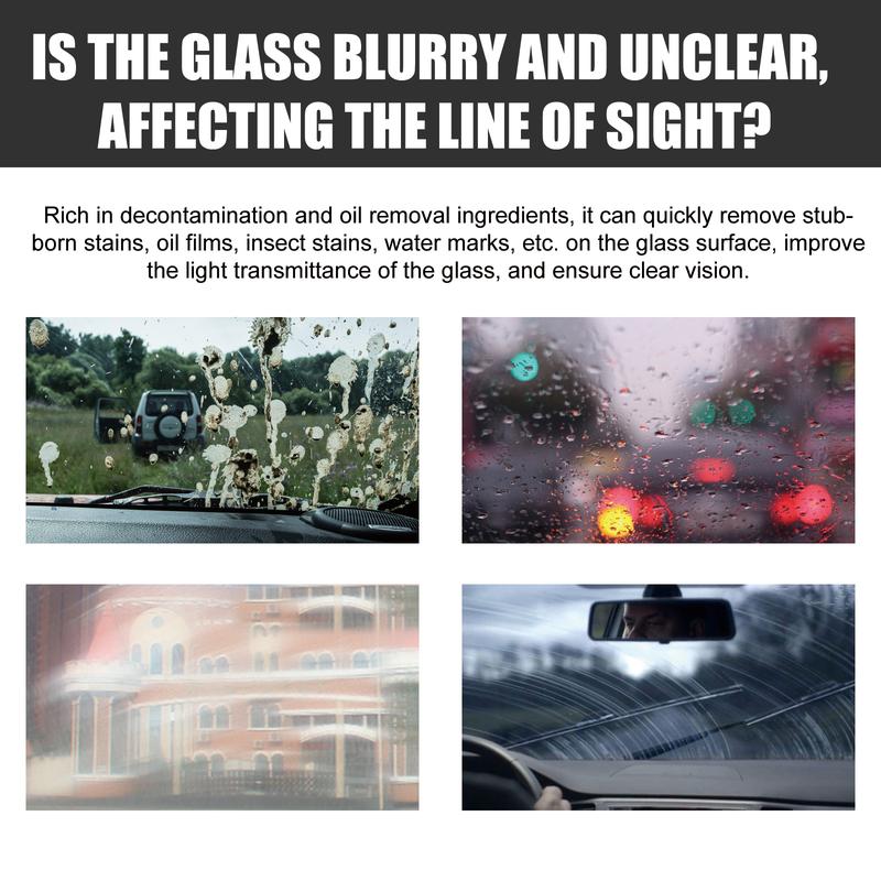 Our car windshield cleaner contains deionized water, surfactants, and