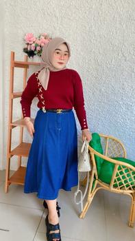 Product Review of Blus Rajut Motif Tali Calista untuk Wanita - Knitwear from S**️ 0