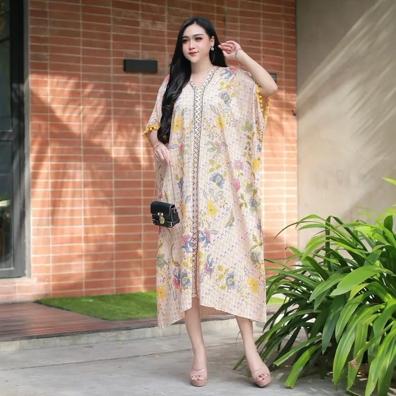 (Jessa) Daster Kaftan Larissa Pom Pom Ld 140 Pj 115