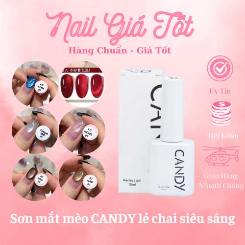 Sơn CÁC MÀU LẺ mắt mèo CANDY chính hãng - Mắt mèo kim cương nhiều màu siêu sáng lẻ chai Nail Giá Tốt