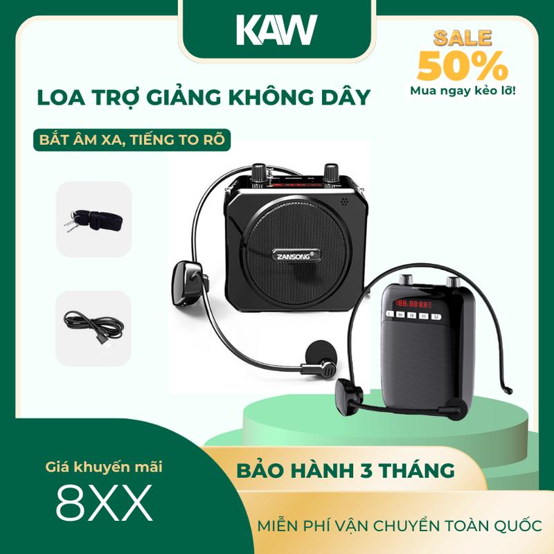Máy Trợ Giảng Công Suất Lớn Zansong M70 M80 Kèm Mic Không Dây Chống Hú, Âm Thanh Chuẩn, Độ Nhạy Cao