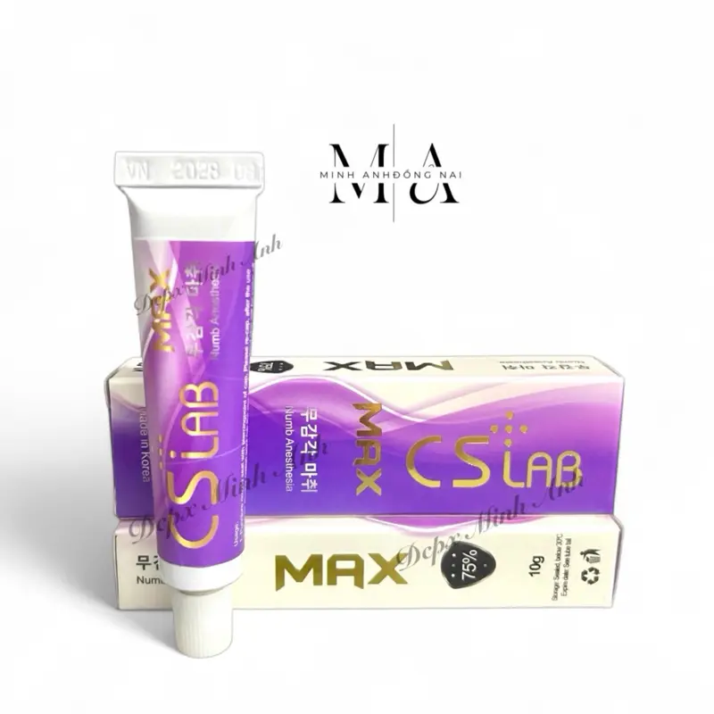 Kem Ủ Tê CsLab Max Tím 75% Chất Kem Đặc Mịn Siêu Tê Tuýp 10g Chính Hãng. 1