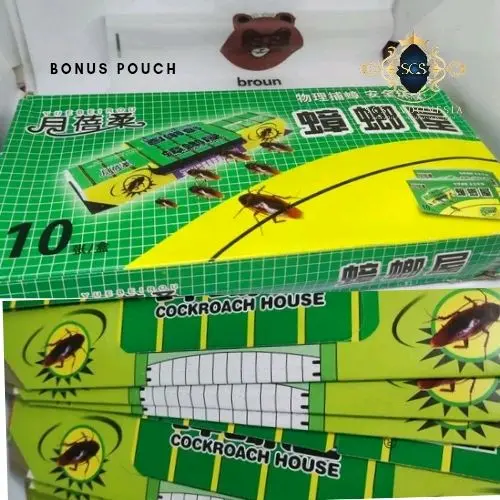 Perangkap Lem Kecoa / Jebakan Obat Pembasmi Kecoa & Cicak 10 Pcs - SCS.ID 1