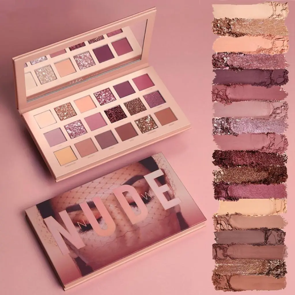 Eyeshadow Pallete New Nude Matte Glitter Beauty Colors Pigmented 18 Warna