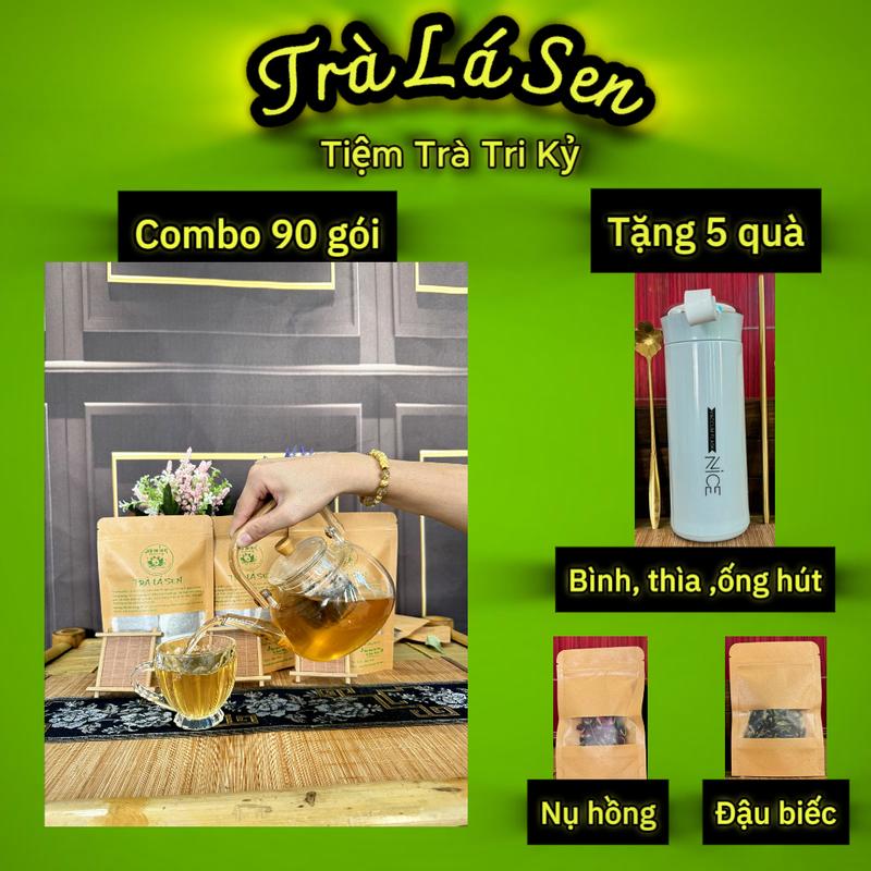 Trà lá sen mix lá ổi món quà từ thiên nhiên - Tiệm Trà Tri Kỷ - Tặng 5 phần quà xinh xắn bình thìa ống hút nụ hồng hoa đậu biếc Nước trà chè tea